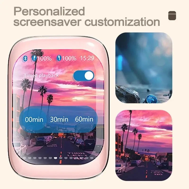 Bluetooth Earbuds – Touch Screen Slider Smart Display