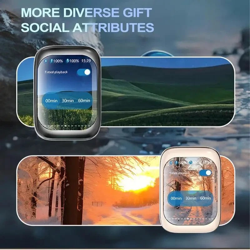 Bluetooth Earbuds – Touch Screen Slider Smart Display